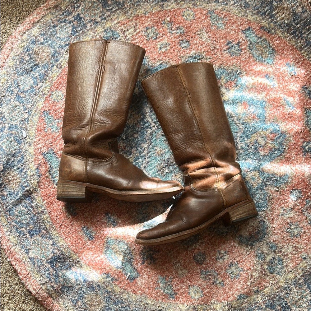 Chocolate brown campus boots Black label